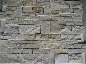 Niya-China Yellow Limestone Cultured Stone/Stacked Stone/Castel Stone for Walling Panel Covering