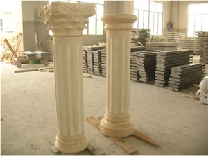 Fargo China G682 Yellow Granite Column, Chinese Yellow Granite Roman Column
