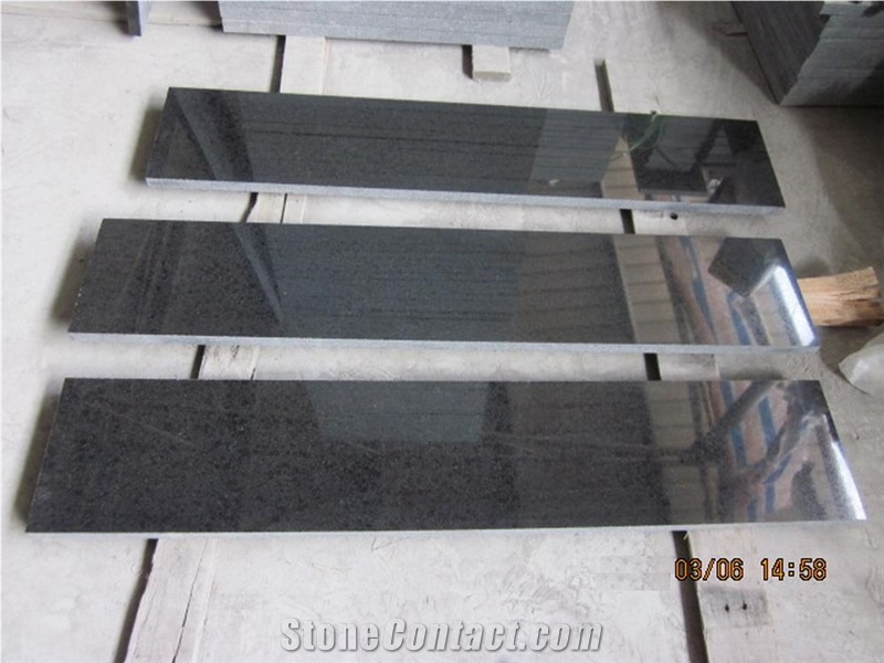 G684 Black Pearl/China Black Basalt Window Sills Slabs & Tiles