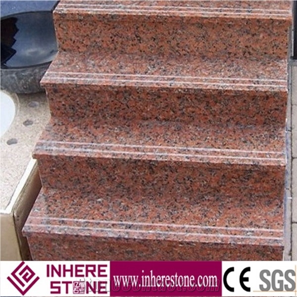 G562 Granite Maple Red Granite Step Stone Stairs, Granite Step, Granite Step Stone