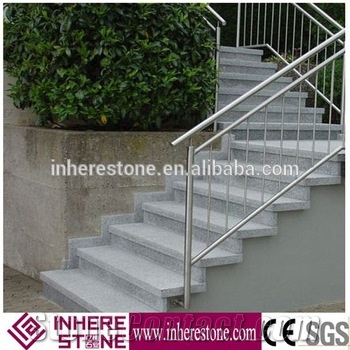 G603 Light Grey Polished Granite Stairs & Steps, Crystal Grey Granite Stairs & Steps, Granite Step and Riser