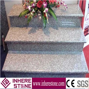 Granite Stair,G664 Granite Stair Step,China Ruby Red Staircse,Sunset Pink Threshold,Tea Brown Stair Treads