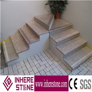 Red Granite G687 Granite Step and Riser, Polished Stair Treads, Step Stone