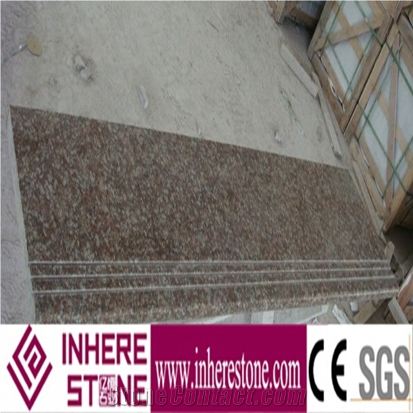 Tao Ha Hong,Tao Hua Hong,Taohua Hong,Taohua Red ,Peach Blossom Red Granite Stairs & Steps, China G687 Red Granite Stair Riser