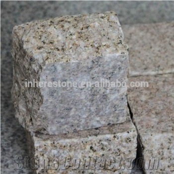 Yellow Granite Paving Stone, All Side Natural, Yellow Rusty G682, China Good Price for Granite, G682 Granite Cube Stone & Pavers