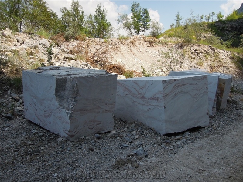 Arabescato Orobico Rosso Marble Blocks, Red Italy Marble Blocks