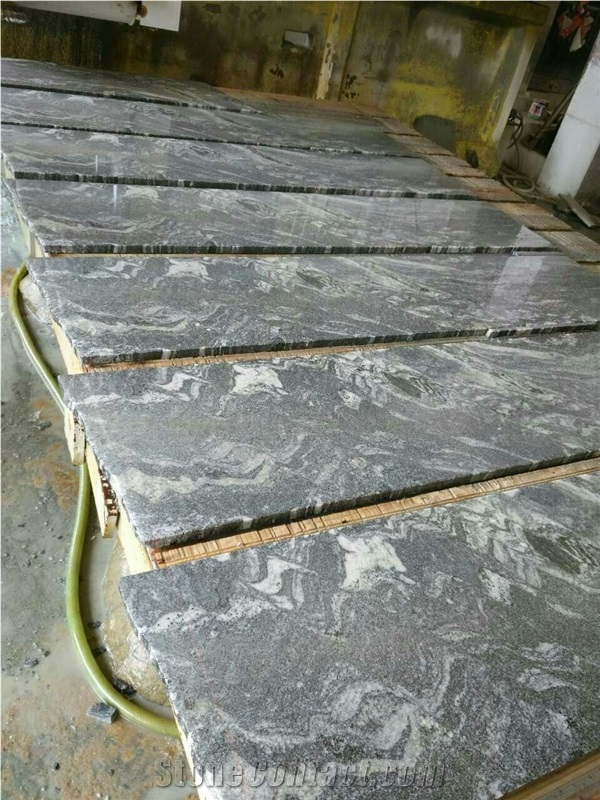 Nero Santiago Green Granite Slab / Tile for Floor, China Green Granite