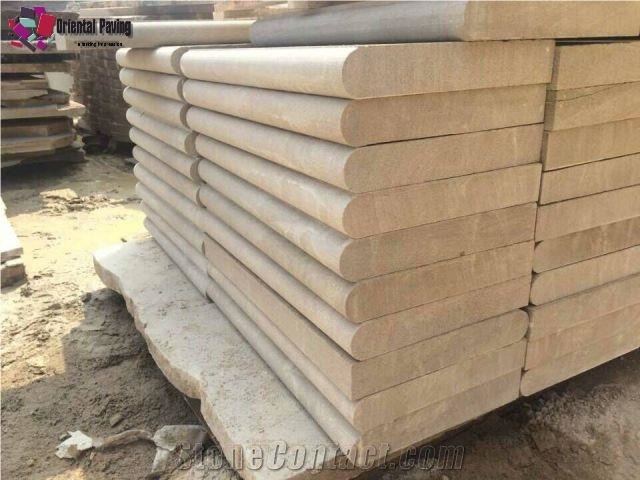China Beige Sandstone Pool Coping, Pavers, Tiles, Swimming Pool Decks