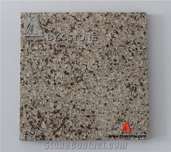 China Brown Artificial Stone Quartz Stone Tiles & Slabs