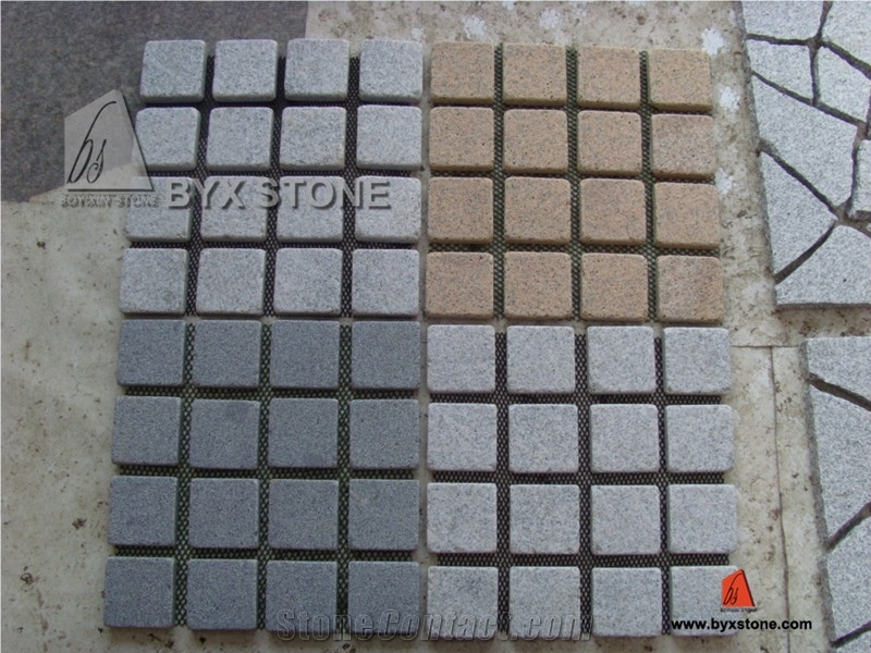 Landscape Granite Paving Stone for Driveway and Garden Path, Grey Granite Cube Stone & Pavers