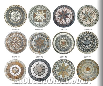 Natural Stone Mosaic Medallions, Floor Medallions