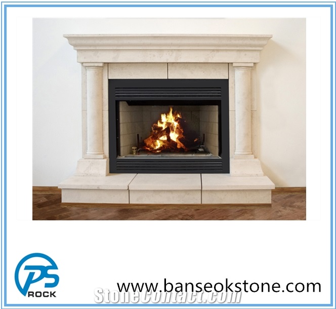Fireplace,White Granite Fireplace