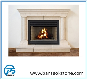 Fireplace,White Granite Fireplace