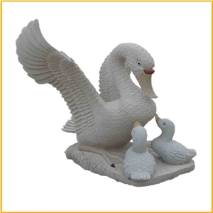 Beautiful Swan Animal Carved Statues for Landscaping Decoration,G633 Granite