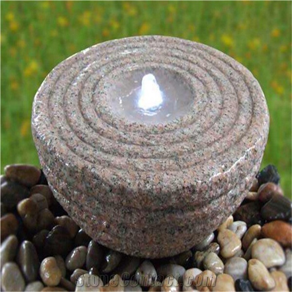 China G368 Red Granite High Quality Exterior Garden Fountains