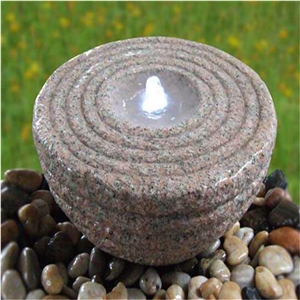 China G368 Red Granite High Quality Exterior Garden Fountains