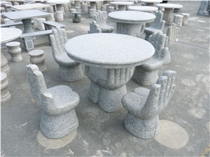 China G603 Grey Granite Outdoor Decorative Stone Table and Chairs