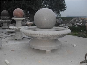 China G603 Grey Granite Water Ball Fountains Floating Ball Fountains Water Features