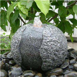China G654 Black Granite Exterior Garden Sphere Fountains Water Features