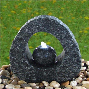 China G654 Black Granite New Design Stone Ball Fountains Garden Water Features Fountains