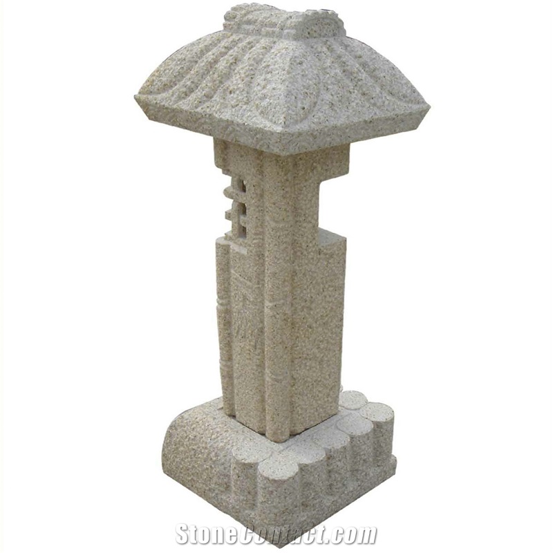 China G682 Yellow Granite Decorative Lamps for Outdoor