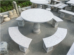 China White Granite Garden Round Table