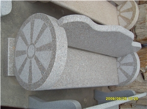 G603 Granite Garden Stone Granite Benches with Wheel