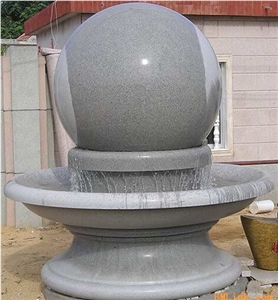 G603 Granite Grey Granite Ball Fountains Garden Exterior Fountains