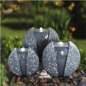 G654 Balck Granite Rolling Sphere Water Fountains Balls