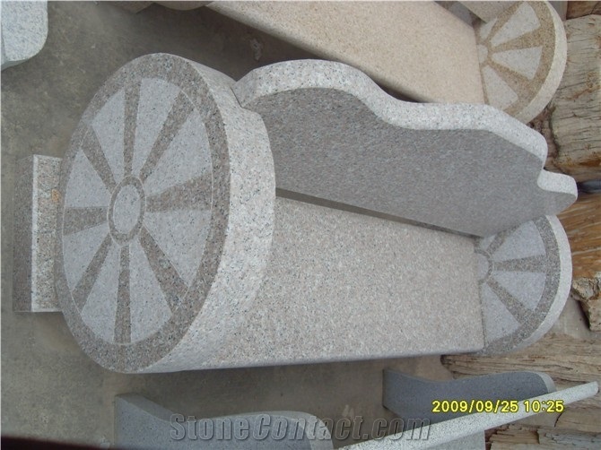 G682 Granite Stone Benches with Backrest