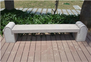 White Stone Garden Bench for Outdoor Decorative