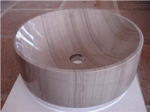 Athens Wooden Marble Vessel Sinks