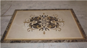 Beige Marble Square Medallions