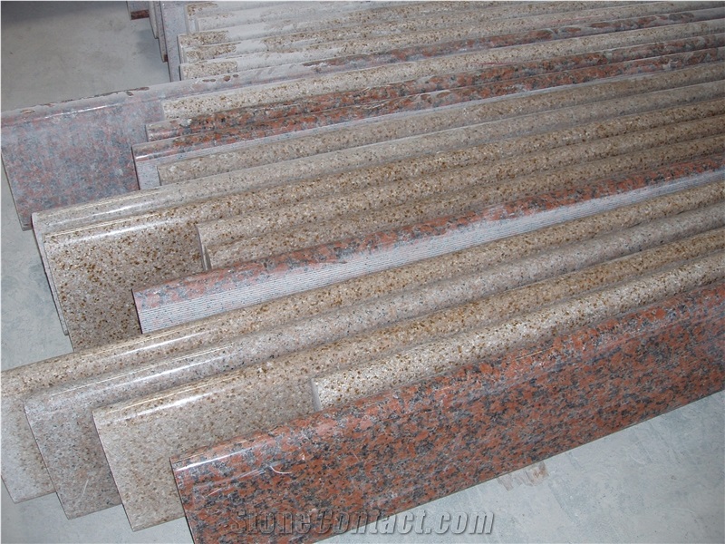 China G681 Pink Granite Balustrade & Railing, Granite Staircase Rails, Handrail, Baluster