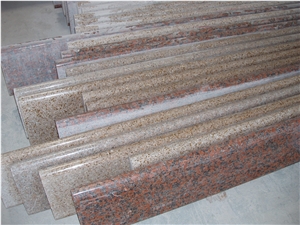 China G681 Pink Granite Balustrade & Railing, Granite Staircase Rails, Handrail, Baluster