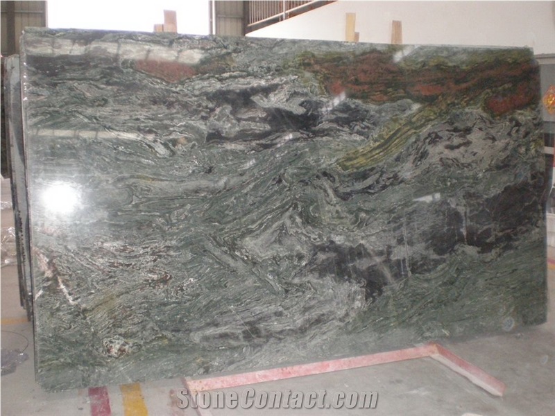 China Jade Green Granite Tiles & Slabs, China Green Granite Tiles & Slabs