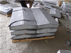 Chinese G603 Grey Granite Kerbstone for Building Wall and Flooring in Big Block Flamed or Sandblash