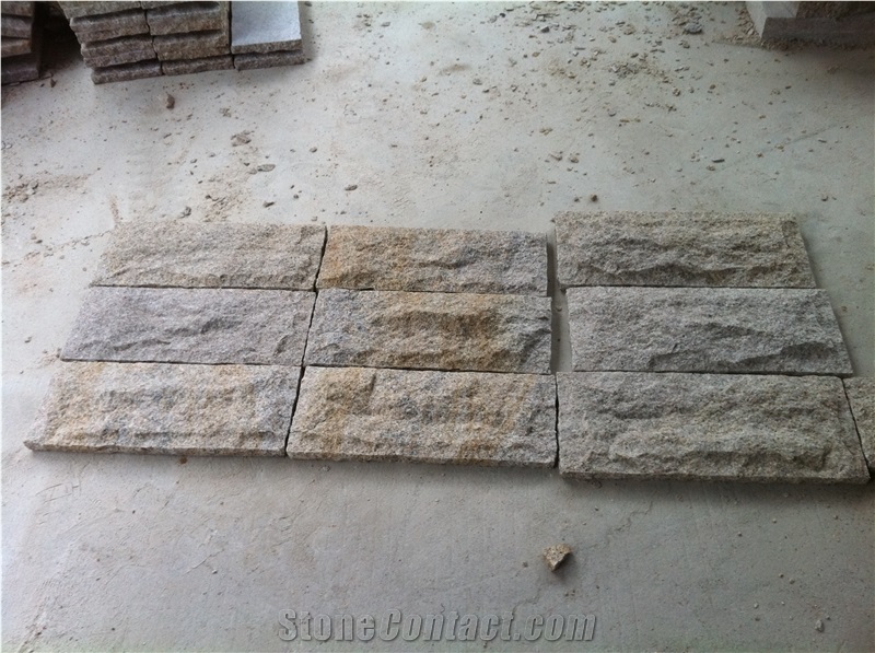 Chinese G682 Yellow Granite Mushroom Wall Cladding Stone