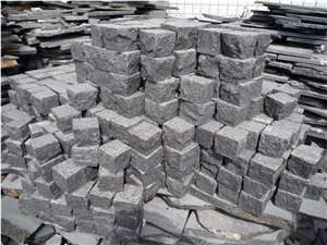 Chinese G684 Black Basalt Kerbstone,Black Paving Stone,China Black Basalt Cubestone in Natural Split, G684 Black Basalt Granite Cube Stone & Pavers