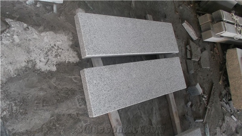 Chinese Grey G603 Polished Steps Block,Deck Stair,Stari Treads Flamed,, G603 Granite Deck Stair