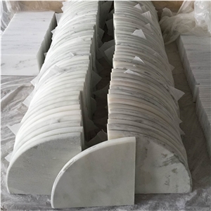 Chinese White Oriental Marble Slabs & Tiles in Polished for Pillar Caps,Capitals,Round Tile,Wall Coping