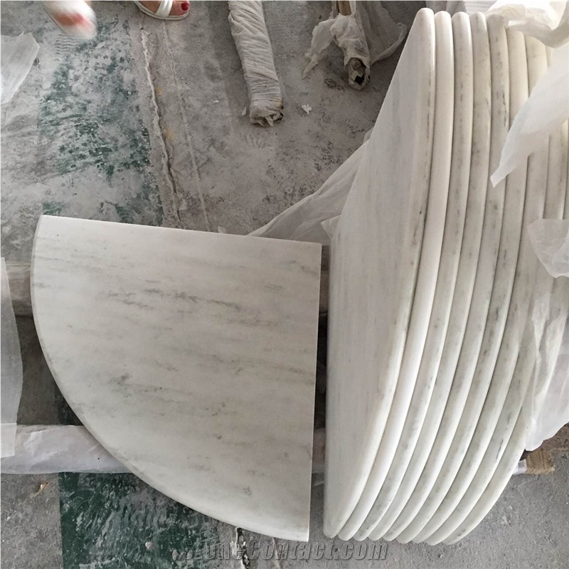 Chinese White Oriental Marble Slabs & Tiles in Polished for Pillar Caps,Capitals,Round Tile,Wall Coping