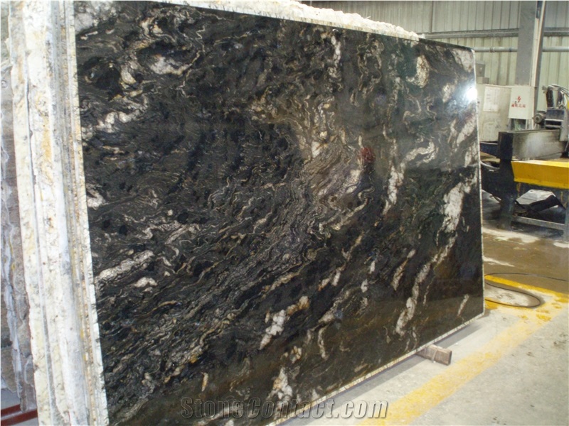 Cosmic Black Granite Slabs & Tiles, Black Cosmic Granite Cut to Size, Polished Black Granite Slabs
