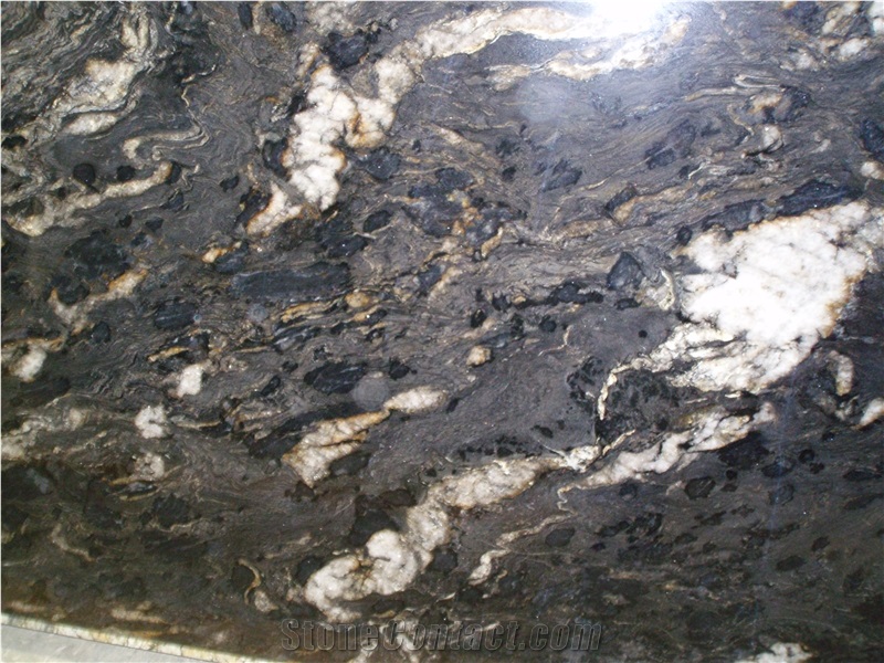 Cosmic Black Polished Granite Slabs & Tiles, India Black Granite