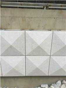 G339 Chinese Pearl White Granite Wall Stone in Flamed