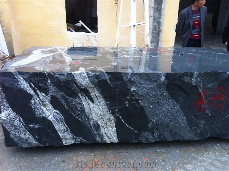 Kashmir Black, China New Jet Mist Granite Slabs & Tiles