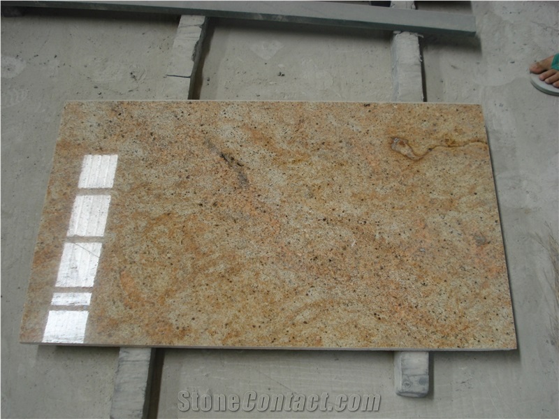 New Kashmir Gold Granite Slabs & Tiles, India Yellow Granite