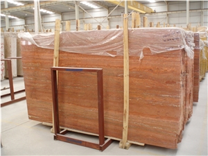 Red Travertine Slabs,Cut to Size Tile