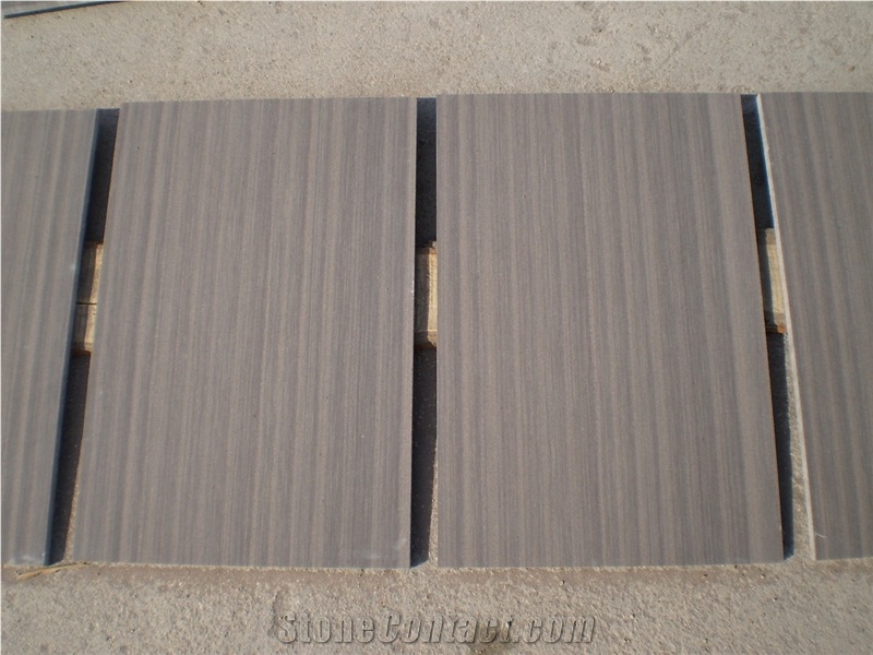 Wenge Brown Sandstone Slabs & Tiles, China Brown Sandstone
