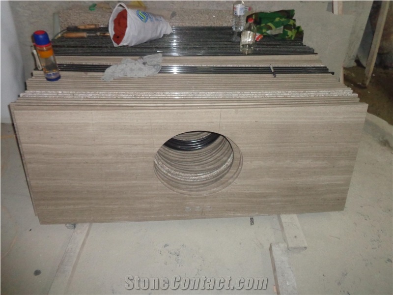 White Wooden Marble Coutertop/Vanity Top
